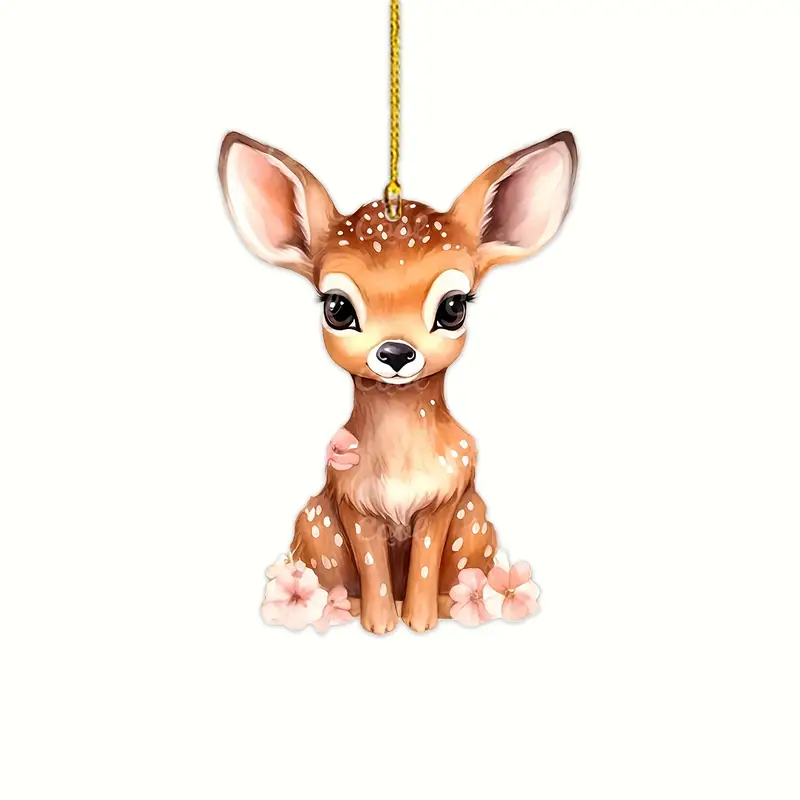 Whimsical Reindeer Charm Ornament